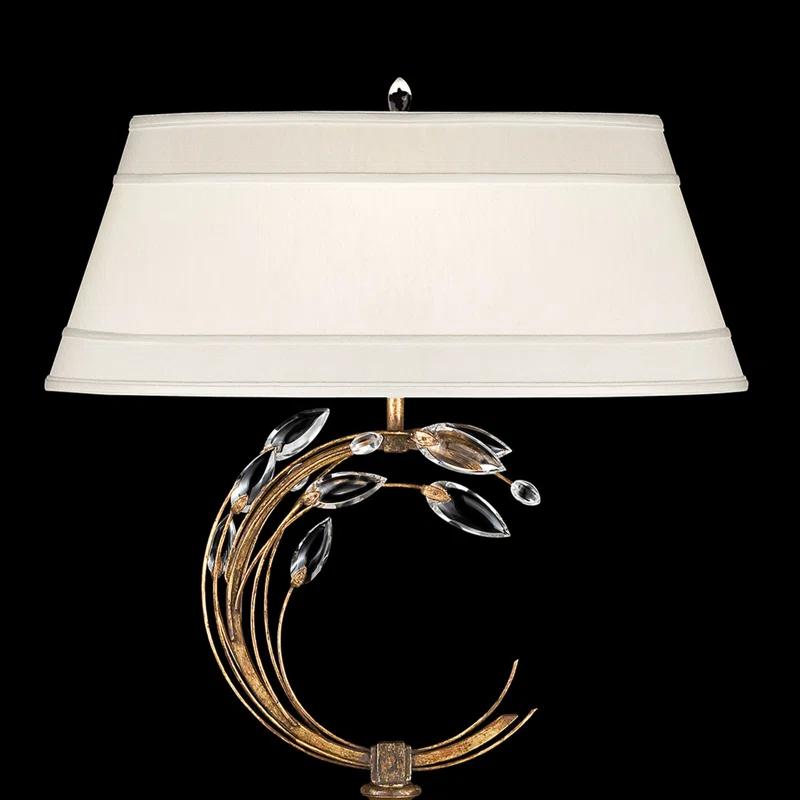 Fine Art Handcrafted Lighting Crystal Laurel Table Lamp