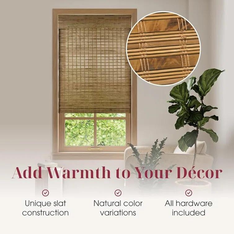 Arlo Blinds Arlo Blinds Dali Native Sheer Bamboo Roman Shades