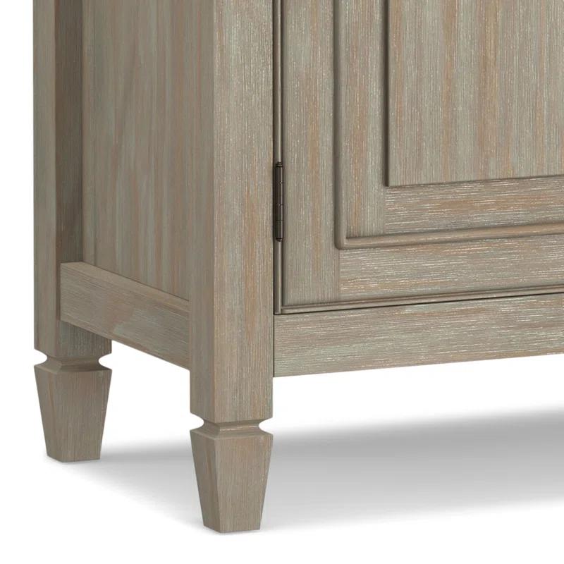 Simpli Home Connaught 40"W Solid Wood 2-Shelf Entryway Storage Cabinet with 2 Storage Drawers
