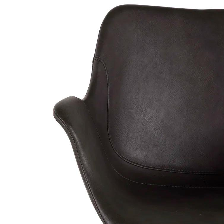 Gabby Channing 18.11'' H Faux Leather Upholstered Armchair