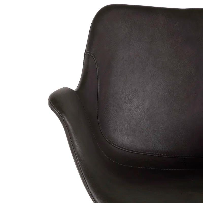 Gabby Channing 18.11'' H Faux Leather Upholstered Armchair