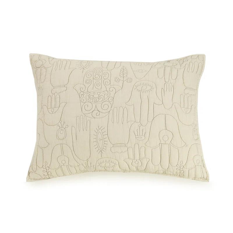 Jungalow Hamsa 3-Piece Embroidered Quilt Set