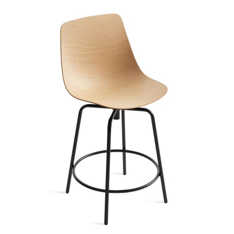 Blu Dot Clean Cut Swivel Counter Stool with Metal Frame