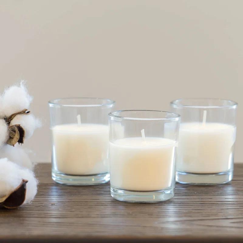 The Party Aisle™ Stonebriar Unscented Votive Candle with Glass Holder (Set of 48)