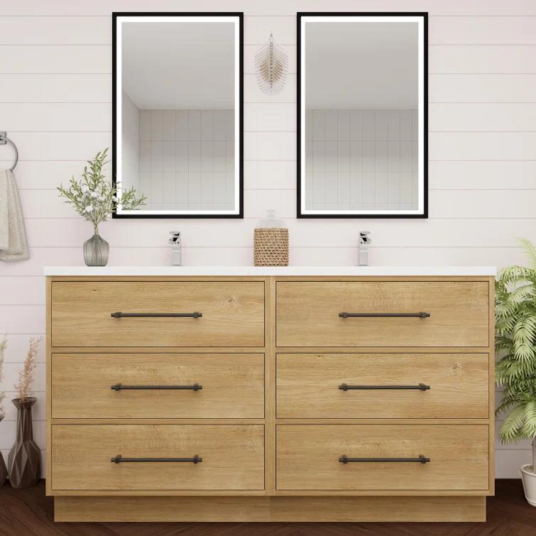 MEBO Victoria 58.9'' Double Bathroom Vanity with Acrylic Top | Wayfair