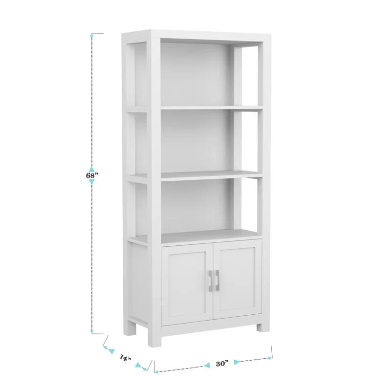 Martha Stewart Teague Martha Stewart 68" Shaker Bookcase with Storage Cabinet