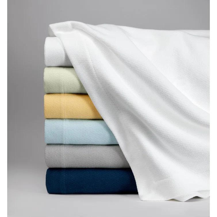 Portugal Crafted Stonewashed Cotton Full/Queen Navy Blanket
