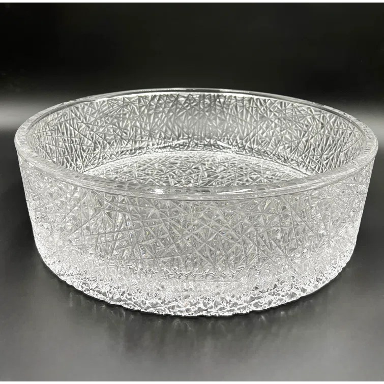 CastelloUSA Stadium 14" Glass Circular Bathroom Vessel Sink - Timeless Collection CB-VC-17-WH-14