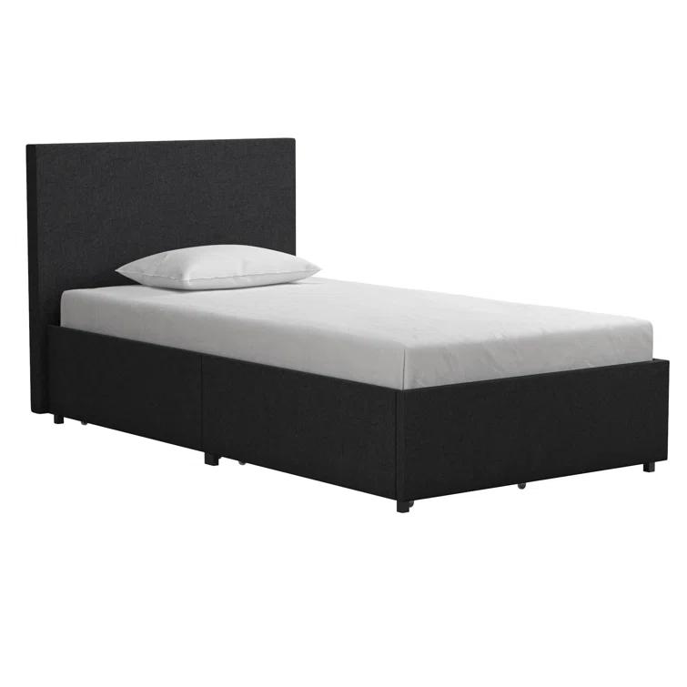 Novogratz Kelly Upholstered Unfinished Platform Storage Bed
