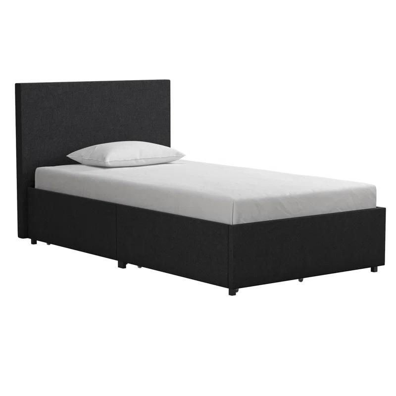 Novogratz Kelly Upholstered Unfinished Platform Storage Bed