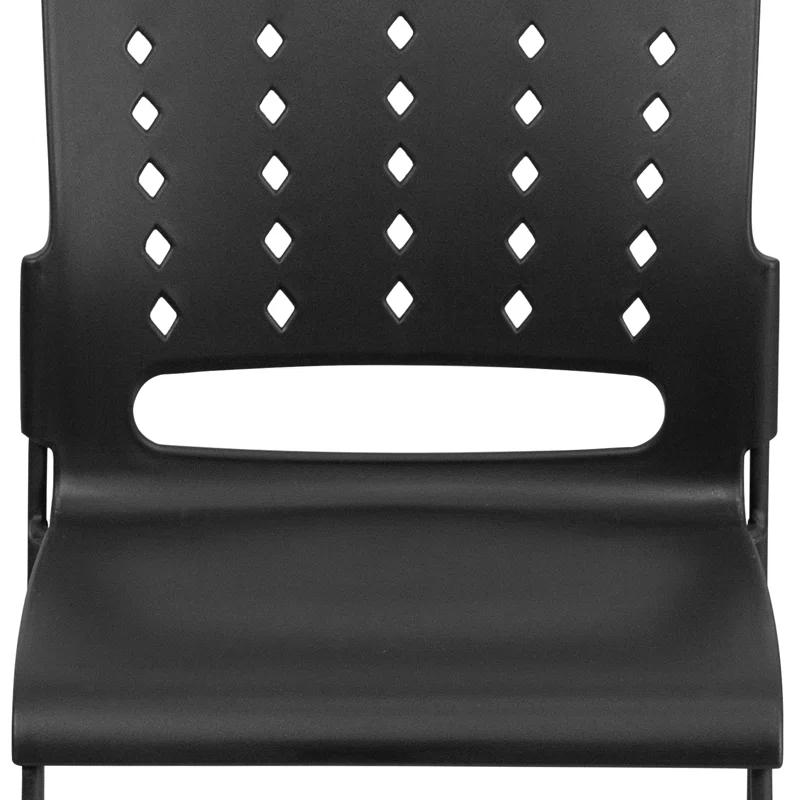 Flash Furniture Heidi 881 lb. Capacity Sled Base Stack Chair with Air-Vent Back (Set of 5)