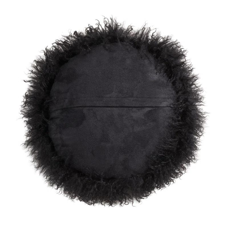 Saro Mongolian Lamb Pillows Throw Pillow