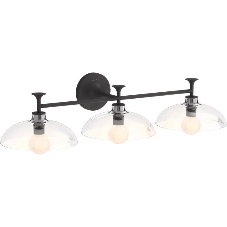 Tone 3 Light Indoor Bathroom Vanity Light Fixture, UL Listed