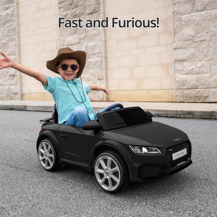 Outfunny Electric Car for Kids, Licensed Audi 6V Ride on Toy Car for Toddlers with Remote, Bluetooth