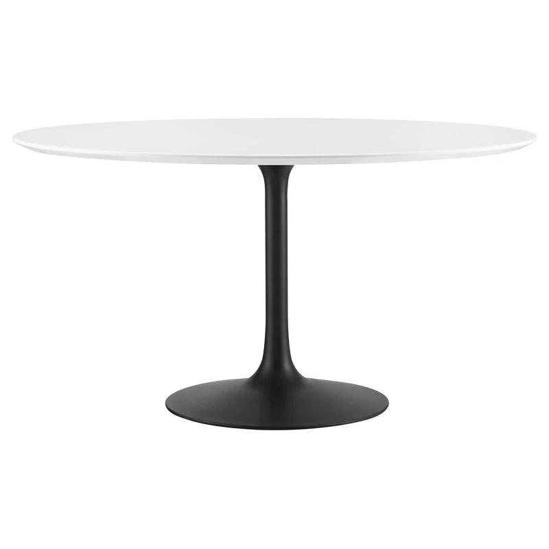 Modway Lippa Round 54" Mid-Century Modern Dining Table