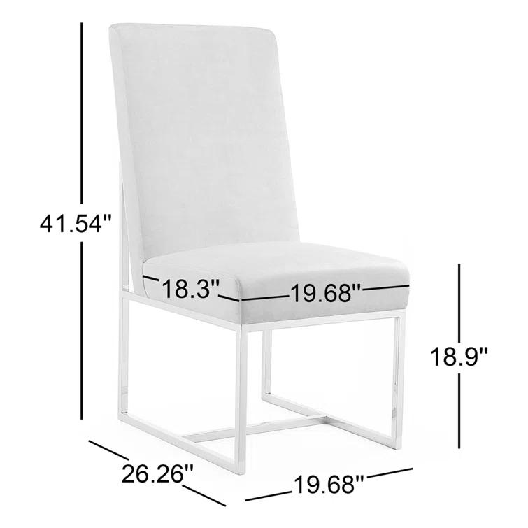Hokku Designs Johnnette 18.9'' H Velvet Upholstered Side Chair