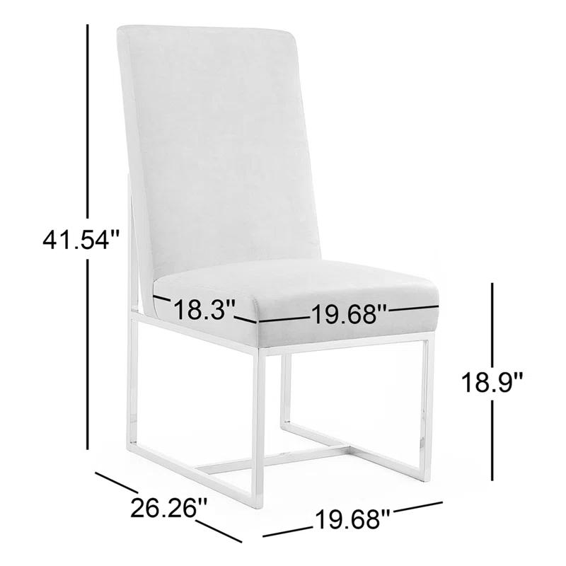 Hokku Designs Johnnette 18.9'' H Velvet Upholstered Side Chair