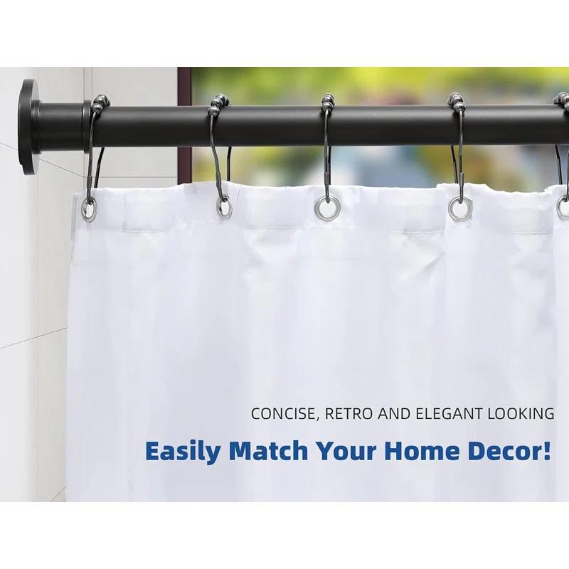 43'' Straight Wall Mounted Required Shower Curtain Rod