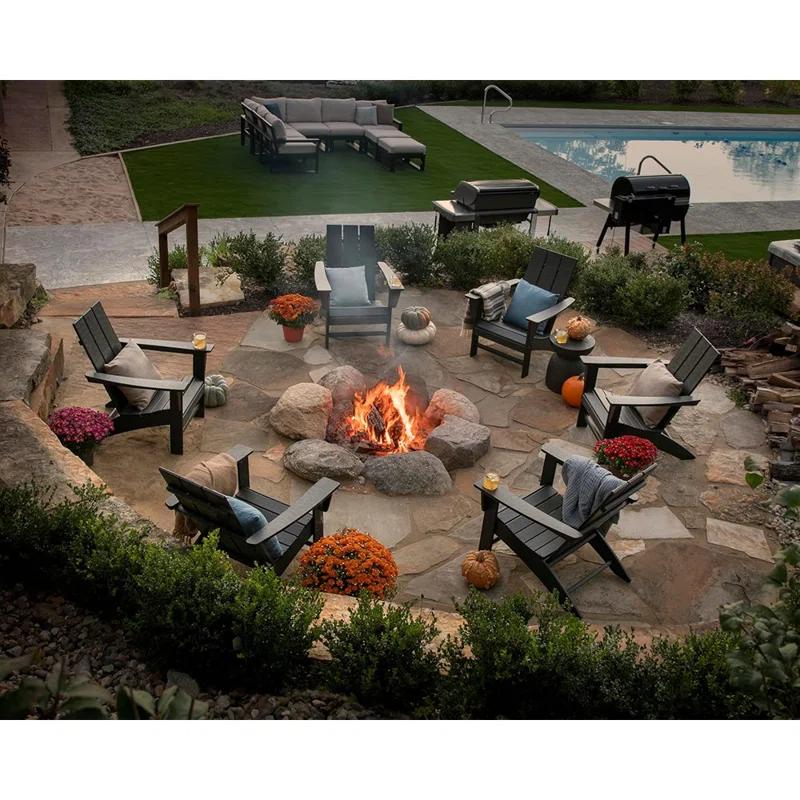 Modern Adirondack High-Density Polyethylene (HDPE) Outdoor Adirondack Chair