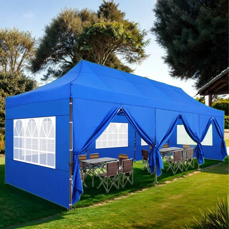 30 ft. W x 10 ft. D Real Heavy Duty Pop Up Canopy Outdoor Wedding Party Tent with 8 Sidewalls