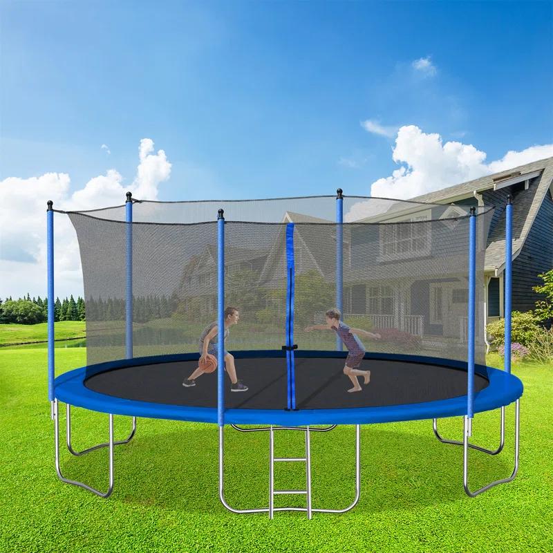 Ceballos 14FT  Trampoline With Safety Enclosure Net,Heavy Duty Jumping Mat And Spring Cover Padding For Kids And Adults,  Ladder