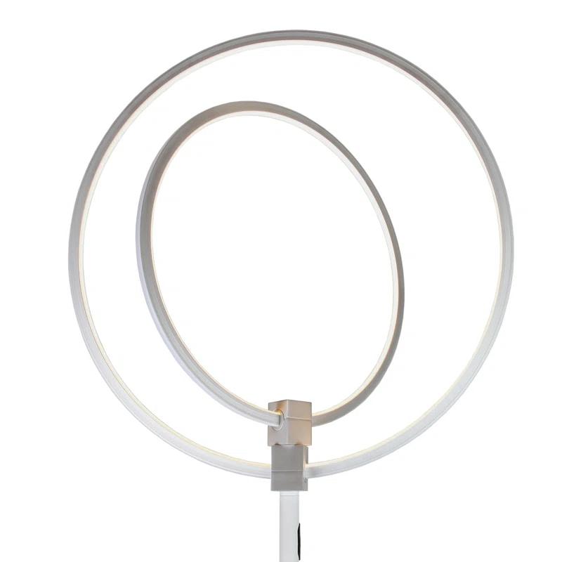 Brightech Eclipse 79 in. Industrial 2-Light 3-Way Dimming LED Floor Lamp with 2 Height Adjustable Heads