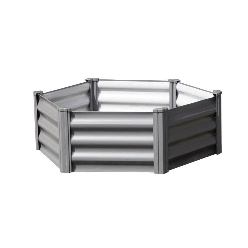The Organic Garden Co Hakea 3.28' x 3.28' Metal Hex Garden Bed