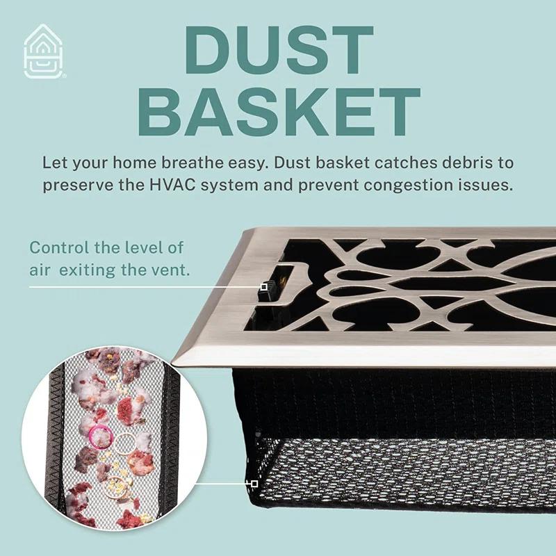 Home Intuition Victorian Floor Vent Cover Register With Mesh Net
