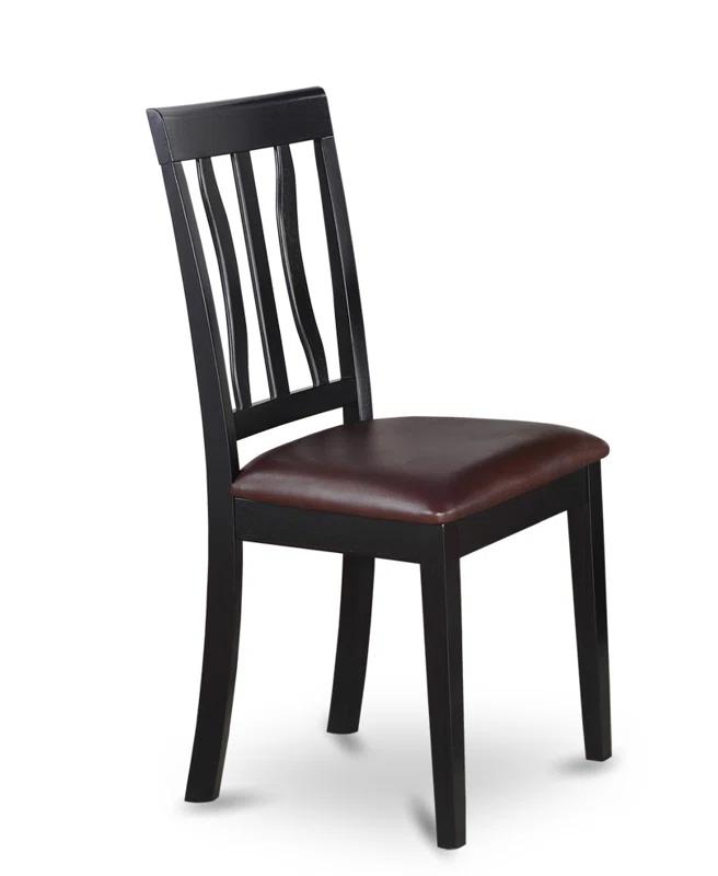 Wooden Importers 18'' H Faux Leather Side Chair (Set of 2)