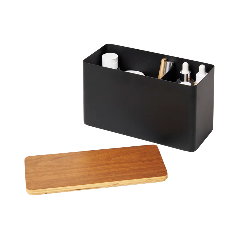 Yamazaki Home Rin Yamazaki Home Countertop Organizer Bathroom Kitchen Toiletries Holder, Sliding Divider