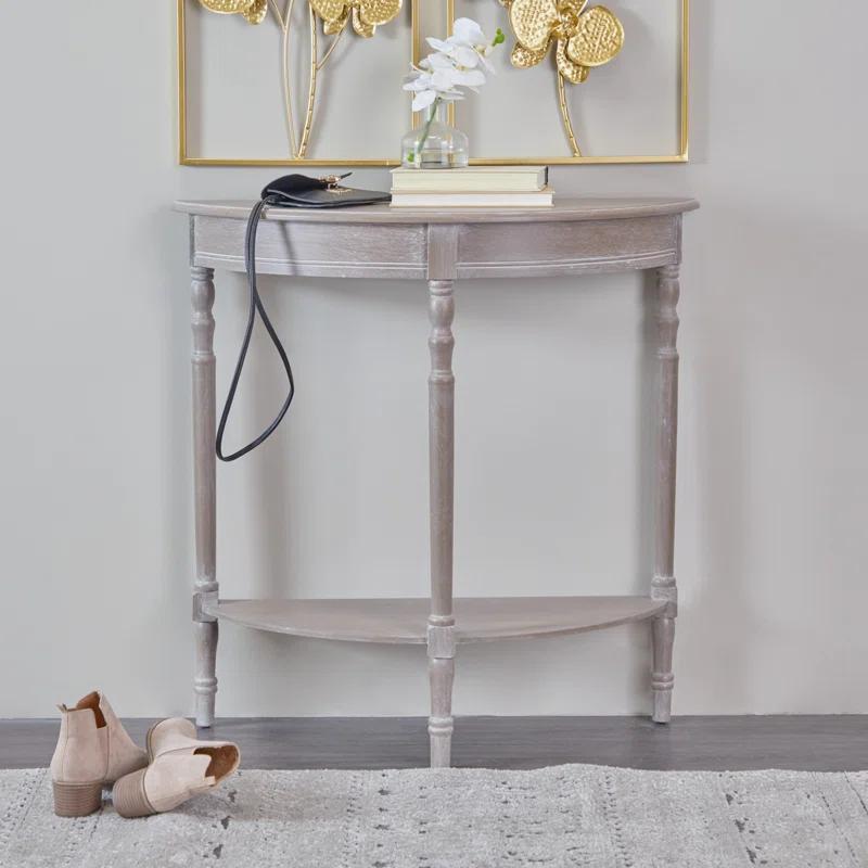 Ophelia & Co. Mcbroom Wood Half Moon 1 Shelf Console Table