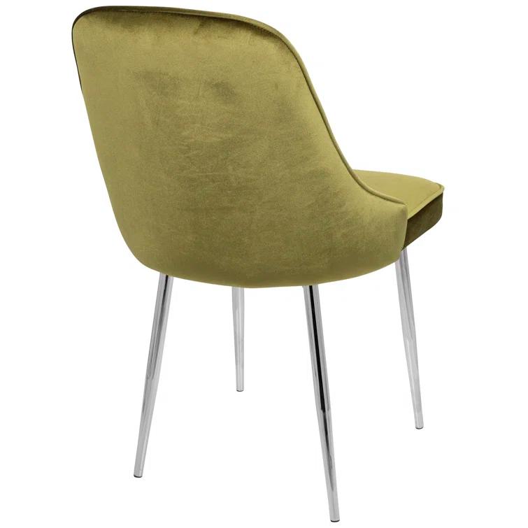 Everly Quinn Stanca 20'' H Velvet Upholstered Side Chair (Set of 2)