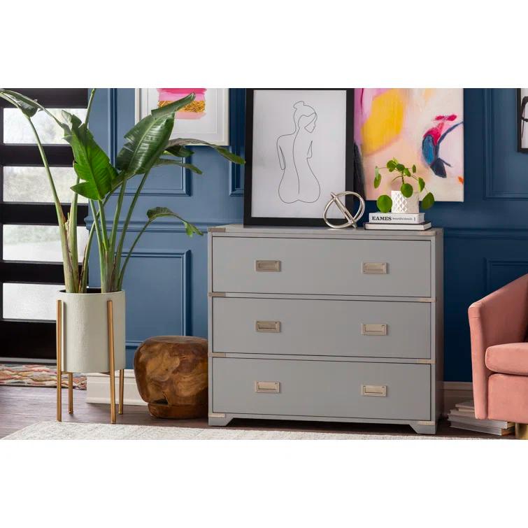 Stacia Round Metal Mid Century Indoor Pot Planter Set