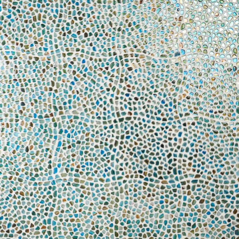 Bond Tile Fractal Pebble 11.88 in. x 11.88 in. Polished Glass Wall Mosaic Tile (0.98 Sq. Ft. / Each)