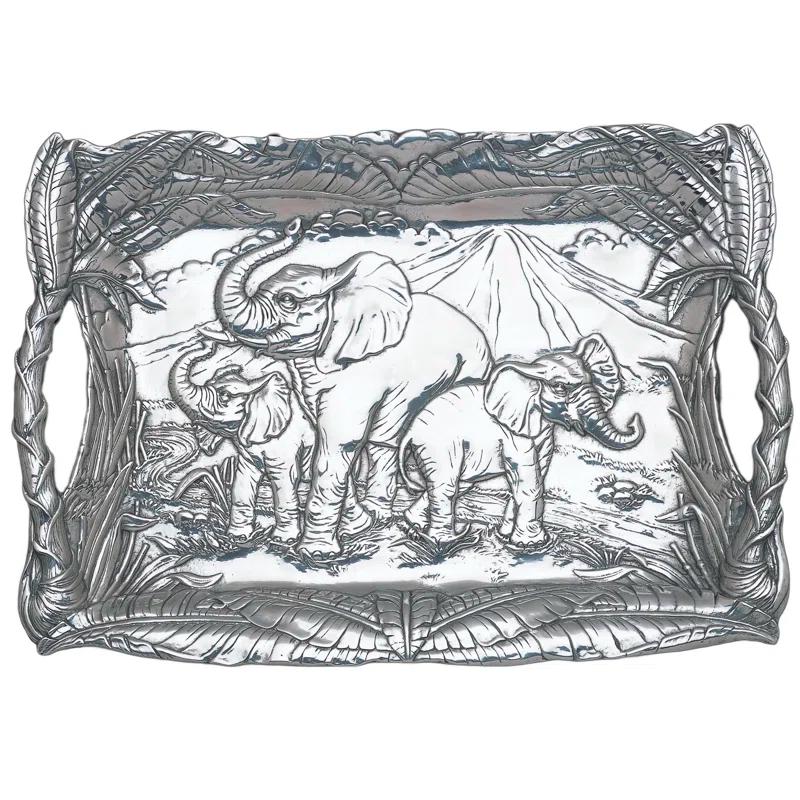 Arthur Court Designs Elephant Metal Tray