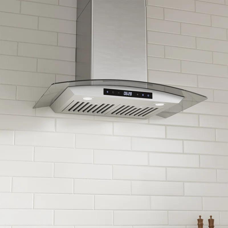 Empava Empava 30" Stainless Steel 400 CFM Convertible Wall Range Hood with Baffle Filter EMP-30RH06