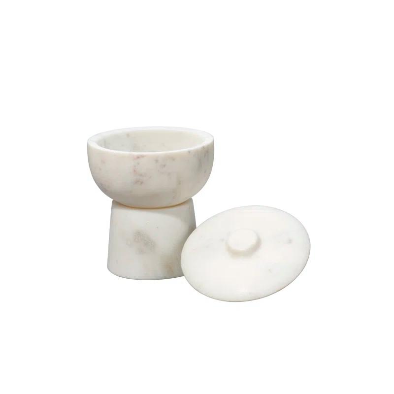 Odesky Lidded Bowl - White / Small