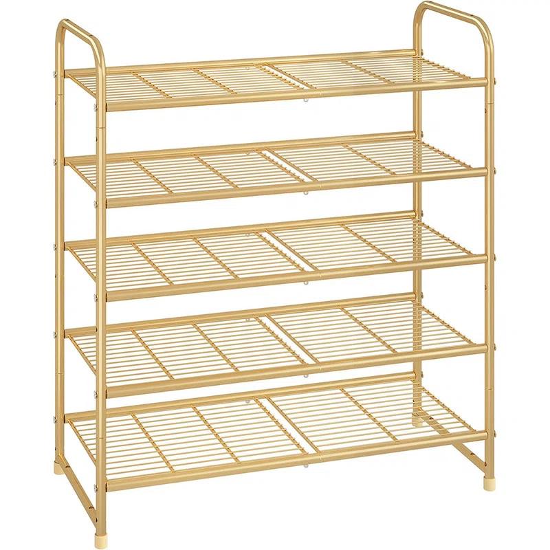 Rebrilliant 5-Tier Stackable Shoe Rack, Expandable & Adjustable Shoe Organizer Storage Shelf
