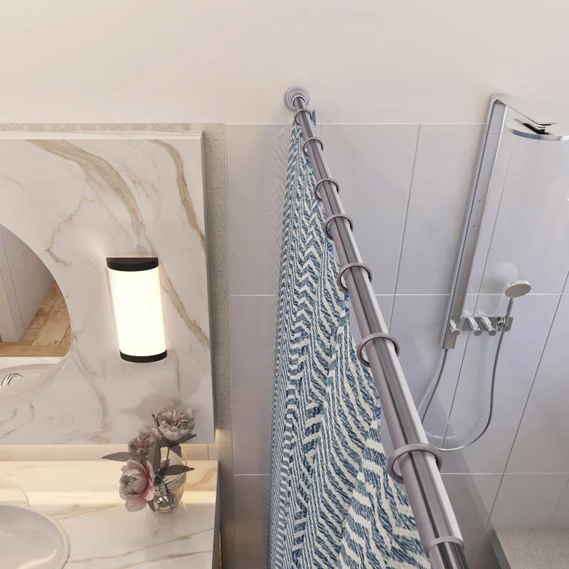 Design House Classic Adjustable Straight Tension Shower Curtain Rod for Bathroom