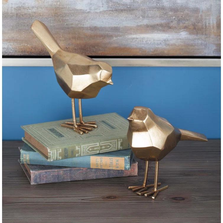 CosmoLiving by Cosmopolitan Polystone Bird Decorative Sculpture with Origami Accents