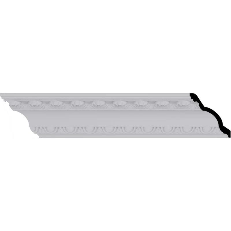 Ekena Millwork 3"H x 2 3/4"P x 4 1/8"F x 94 1/2"L, (1 3/8" Repeat), Egg and Dart Crown Moulding