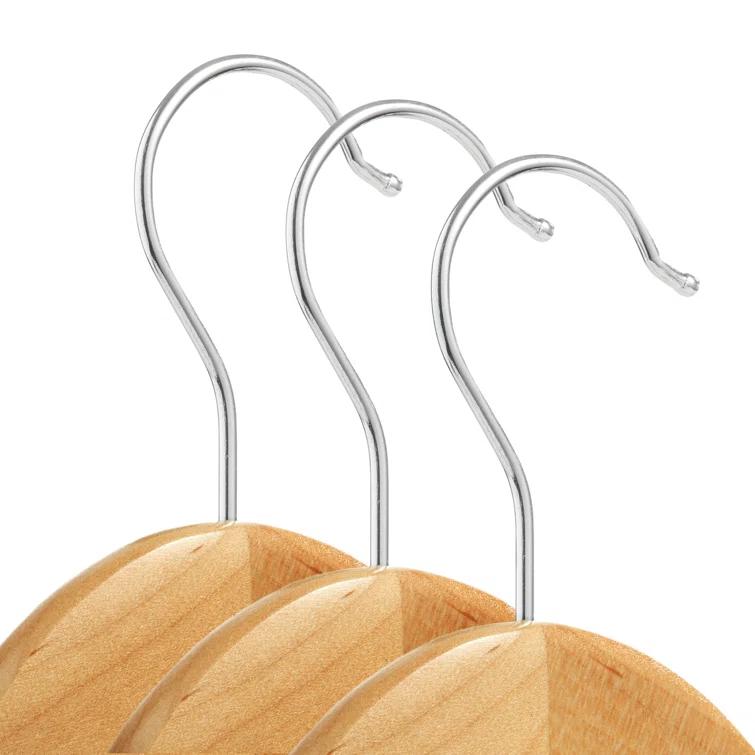 Casafield Solid Wood Non-Slip Standard Hanger for Suit/Coat (Set of 20)