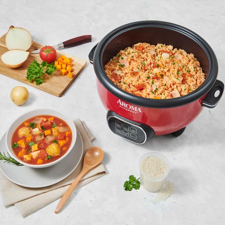 Aroma Aroma 10-Cup (Uncooked) / 20-Cup (Cooked) Super Pot Rice & Grain Cooker, Food Steamer & Multicooker