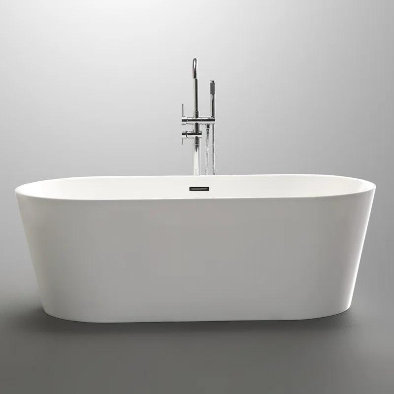 ANZZI FT-AZ098 Chand Series 67'' x 32'' Freestanding Soaking Acrylic Bathtub