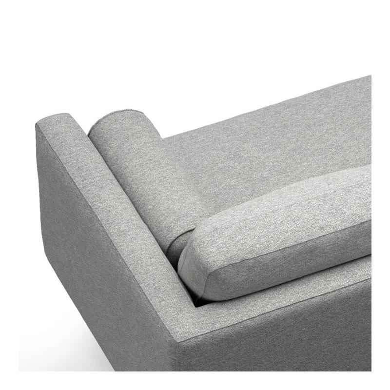 Simpli Home Morrison Large Left Sectional Sofa,Mid-Century Modern Couch with Chaise Lounge and Eco-Friendly Woven-Blend Fabric