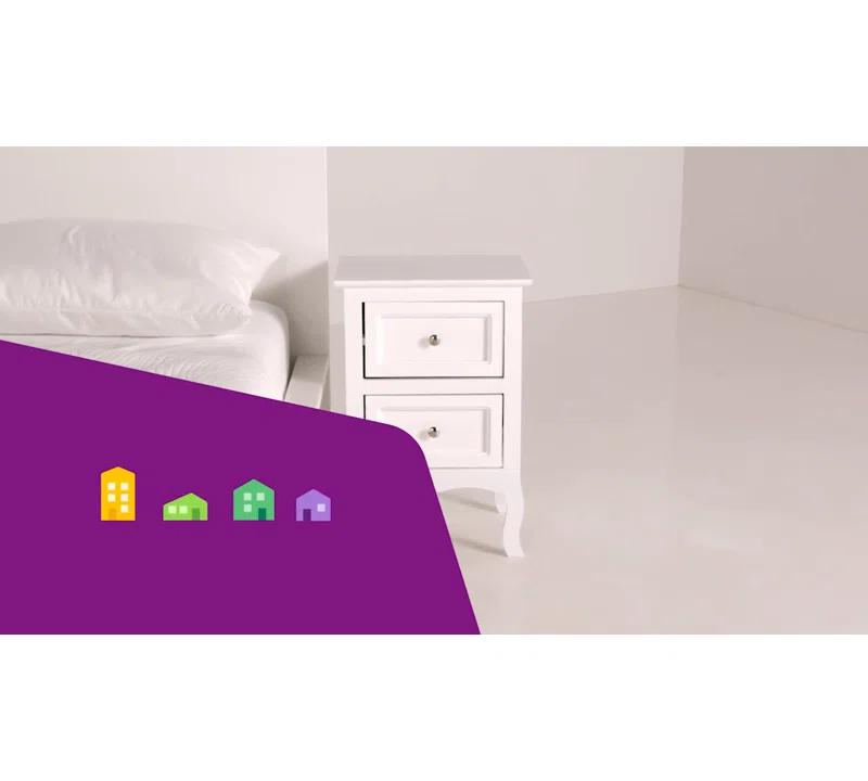 Authement 2 - Drawer Nightstand Storage Cabinet（set of 2）