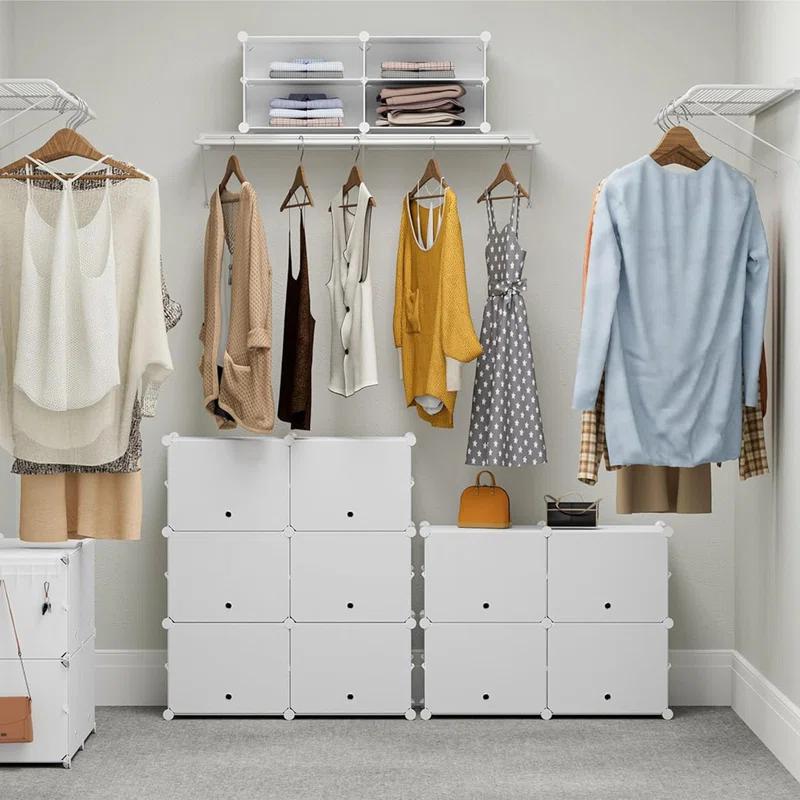 Rebrilliant Shoe Rack, 4 Tier Shoe Storage Cabinet 16 Pair Plastic Shoe Shelves Organizer for Closet Entryway
