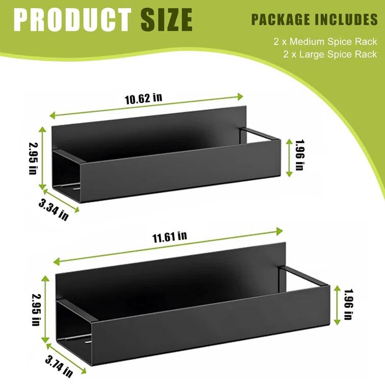 Prep & Savour Wall Spice Rack (Set of 4)