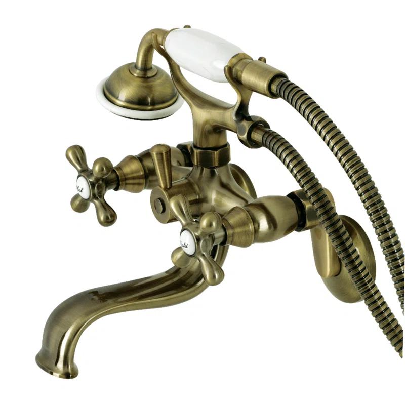 Kingston Brass Kingston Two-Handle Clawfoot Tub Faucet with Hand Shower