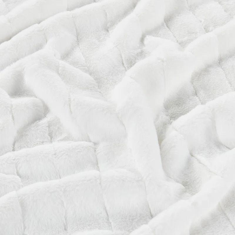 Home Soft Things Luxury Rabbit Faux Fur Throw Blanket